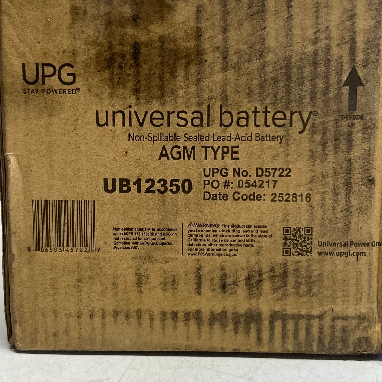 UNIVERSAL BATTERY Non-spillable Sealed Lead-acid Battery 12V 35Ah Black UB12350