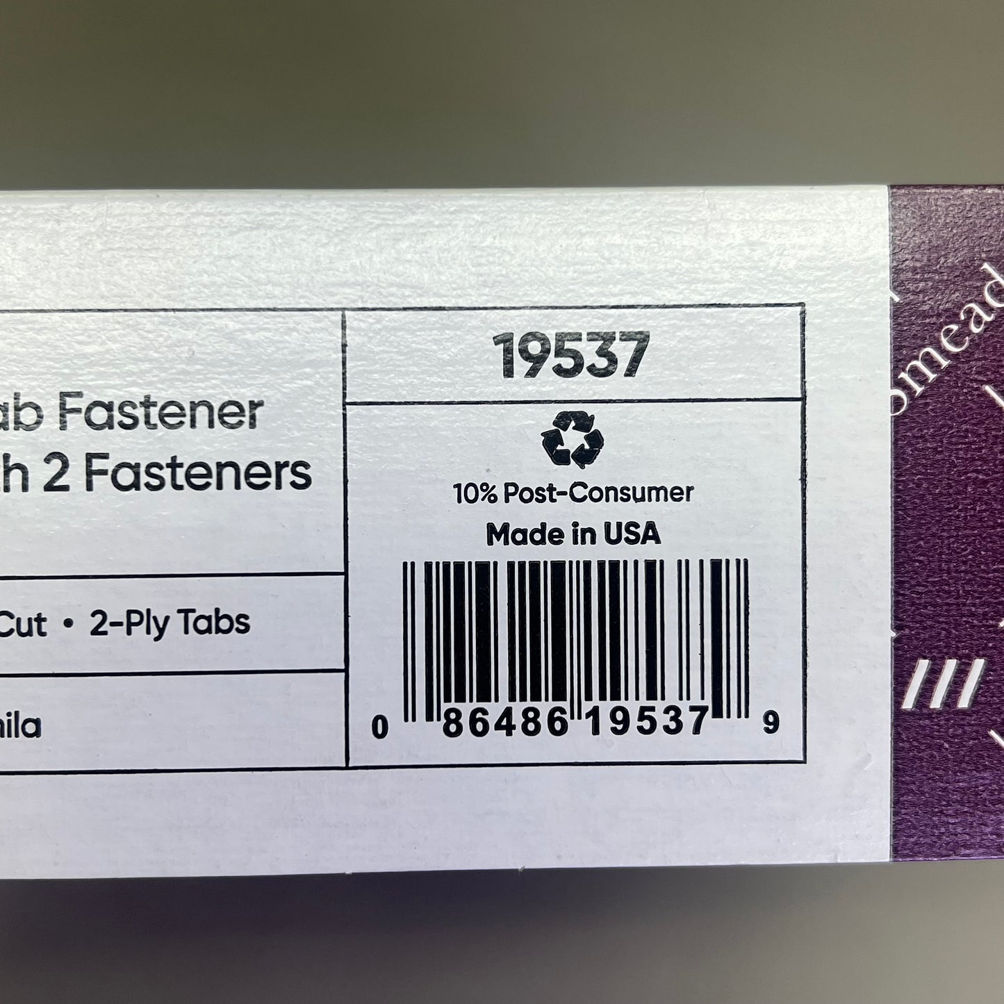 SMEAD (50 PACK) Manila Fastener File Folders W/ Reinforced Tab Legal Tan 19537