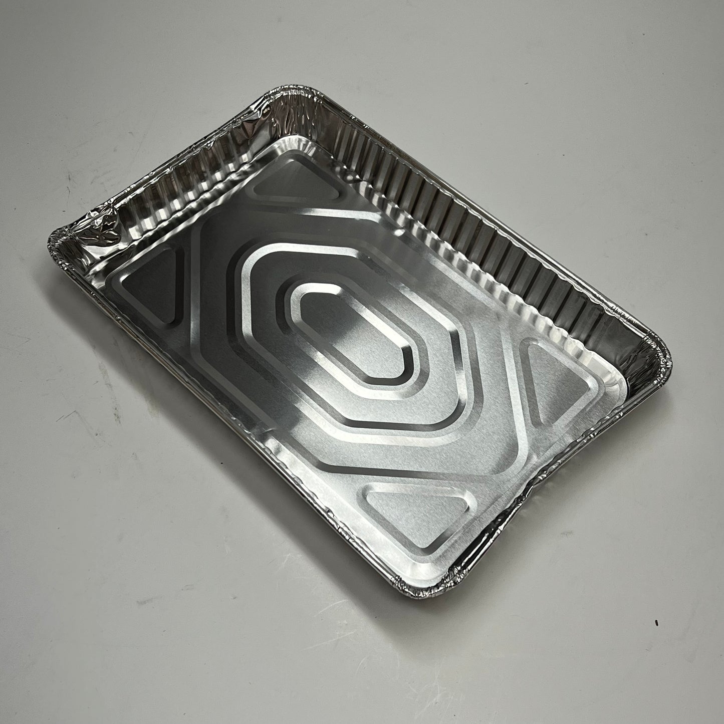 ZA@ D & W (100 PACK) Heavy Duty Aluminum Sheet Pan 1.3" Deep Silver 19251