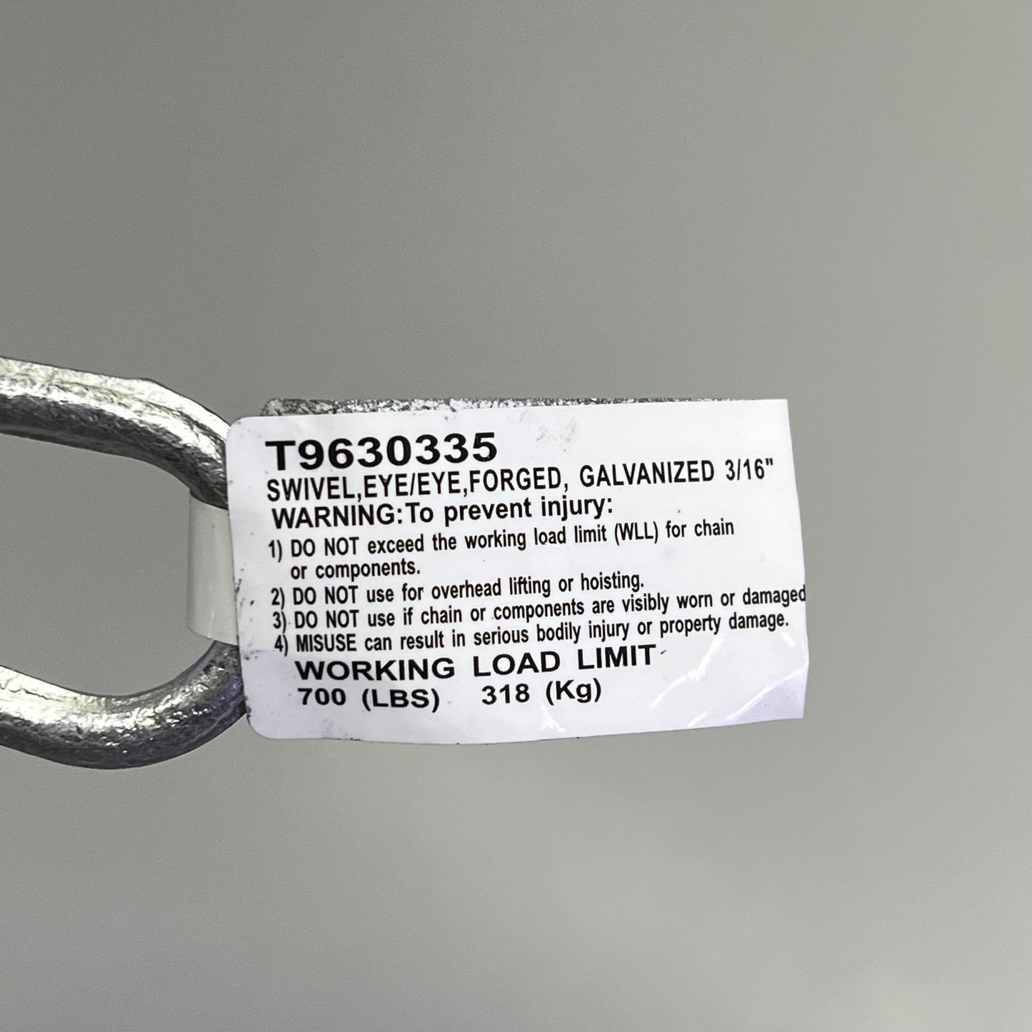 CAMPBELL (5 PACK) Galvanized Swivel Eye/Eye Forged 3/16" Chrome T9630335