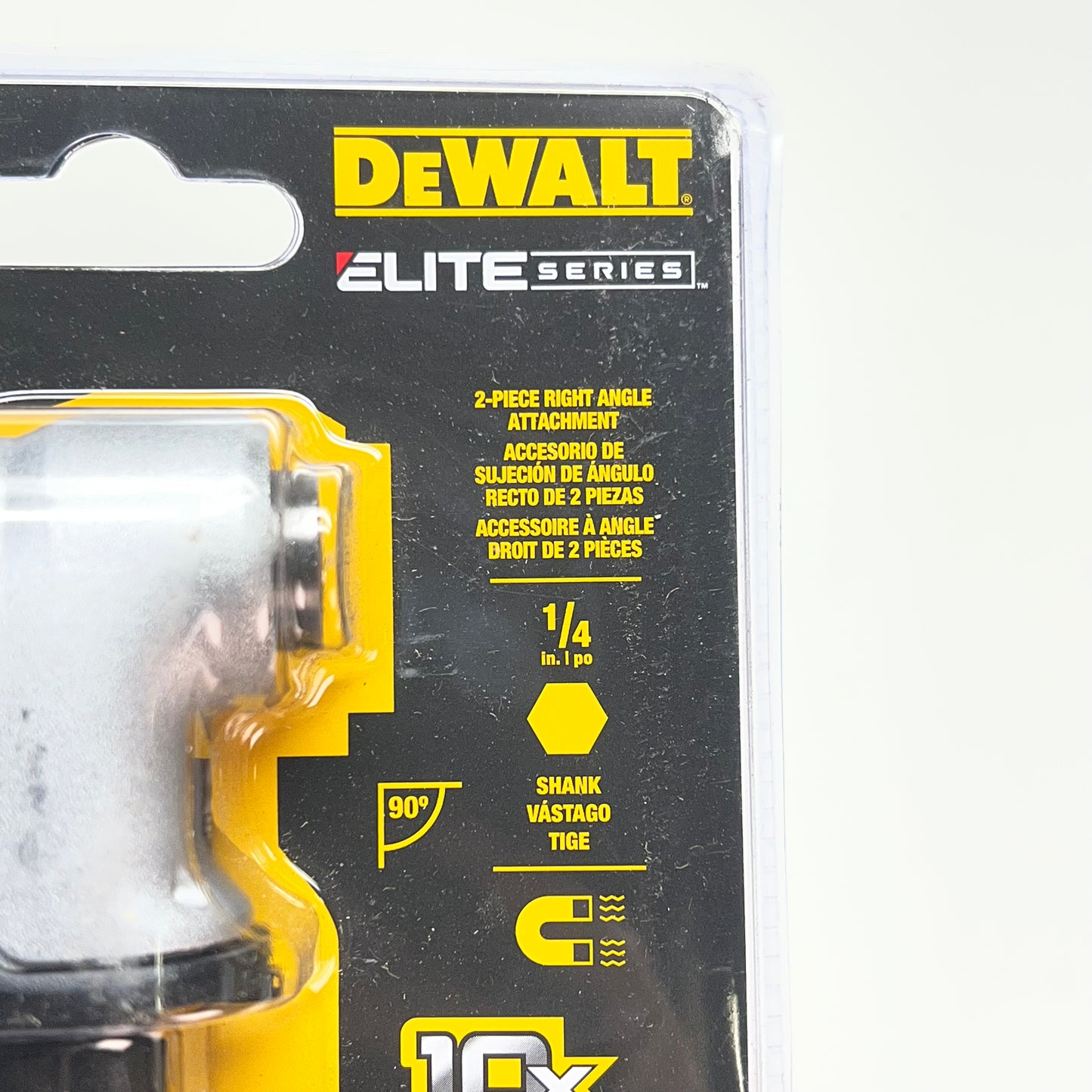 DEWALT Elite Series Impact Drill Attachment  1/4" Hex Shank  Black DWAFEMRA