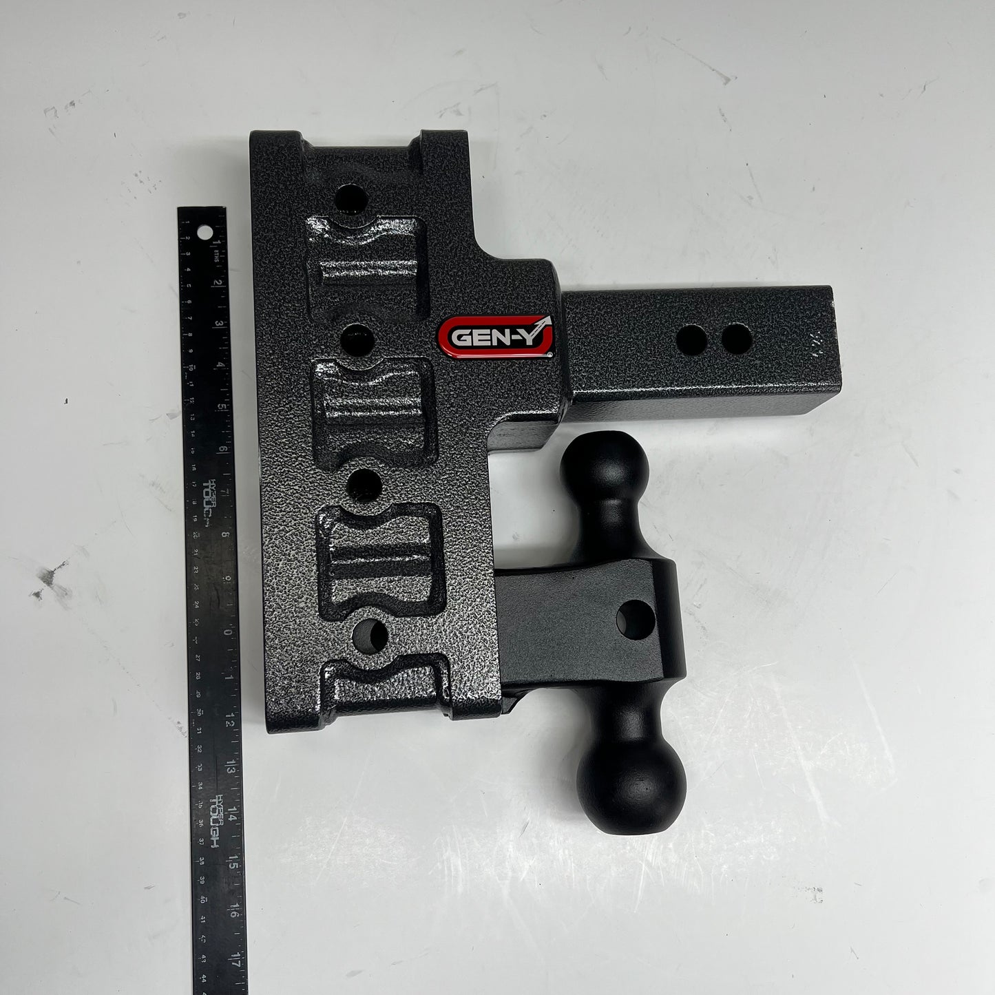 GEN-Y Adjust 2 Ball Mount W/ Stacked Receivers 2-1/2" Hitch 6" Drop/Rise GH-9|24