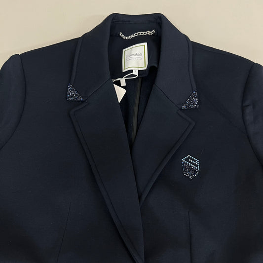 SAMSHIELD Maxime Equestrian Fleece Winter Jacket Women's Sz S Navy Blue