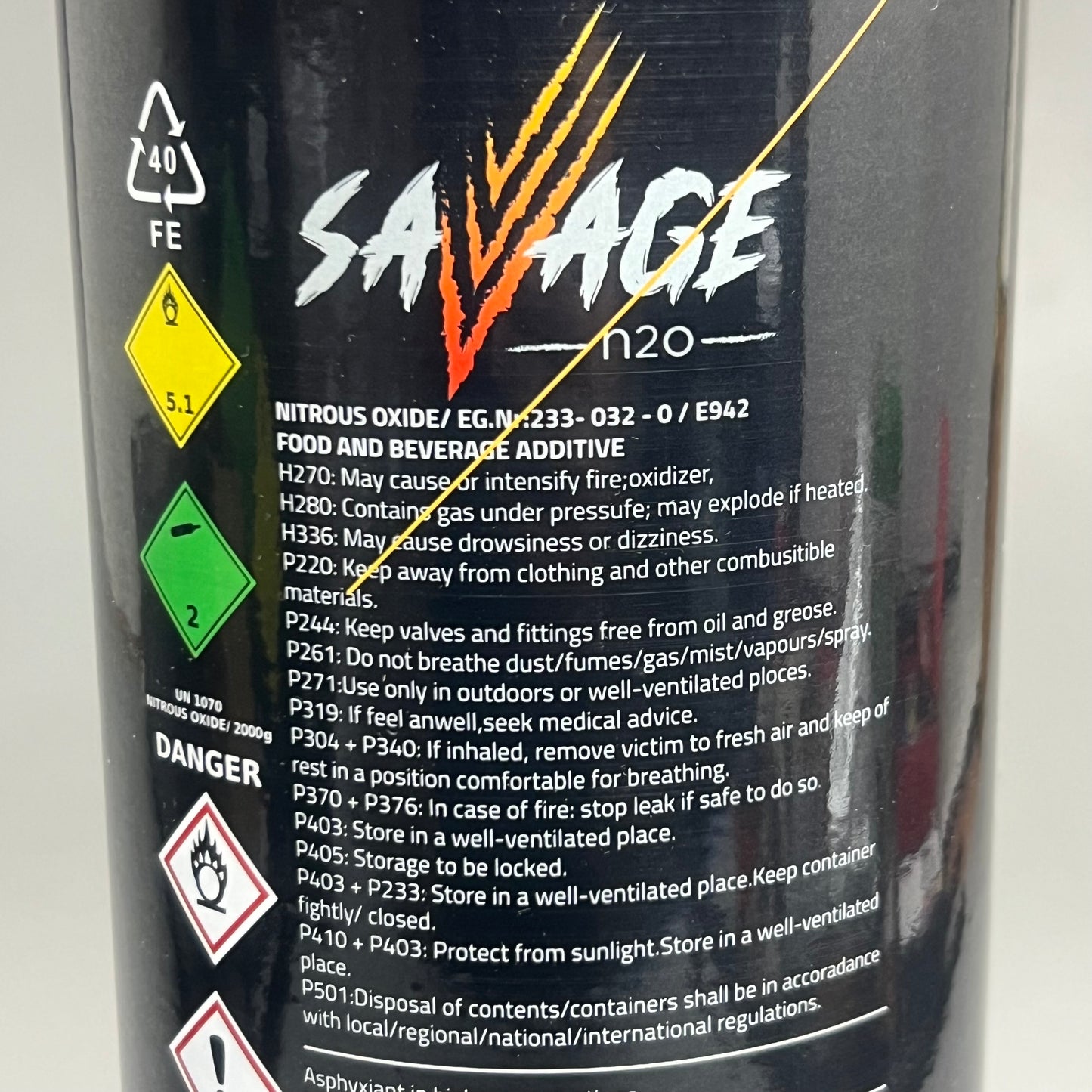 SAVAGE N2O (2 PACK) Nitrous Oxide Chargers - Original Flavor 2000G