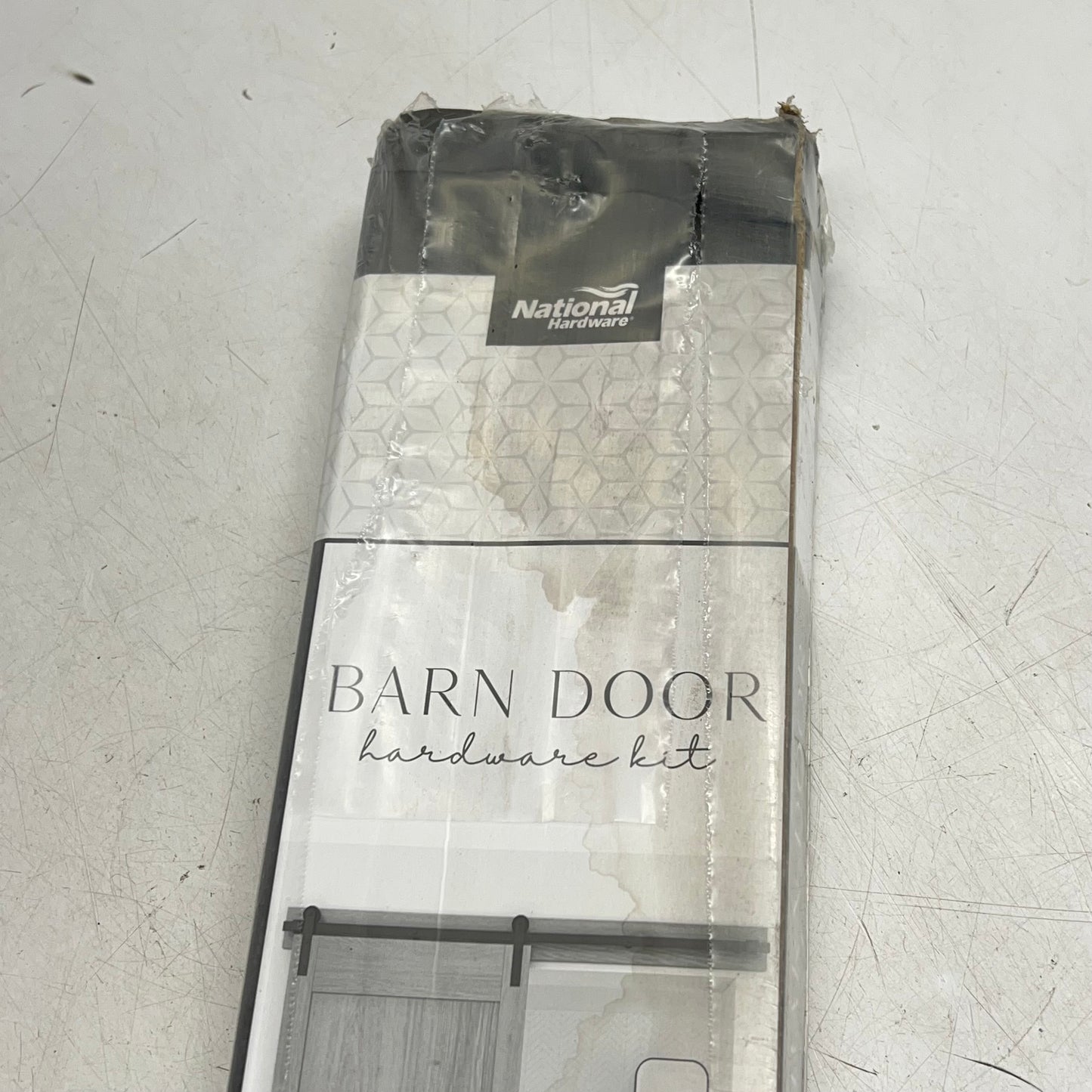 NATIONAL HARDWARE 001 Builder Barn Door Kit 72" Track Steel Matte Black