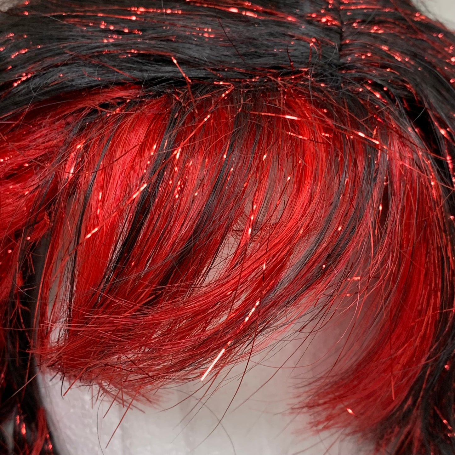 CALIFORNIA COSTUMES Women's Wig Shimmer Jester Red/Tinsel Ages 14+ 7024-041