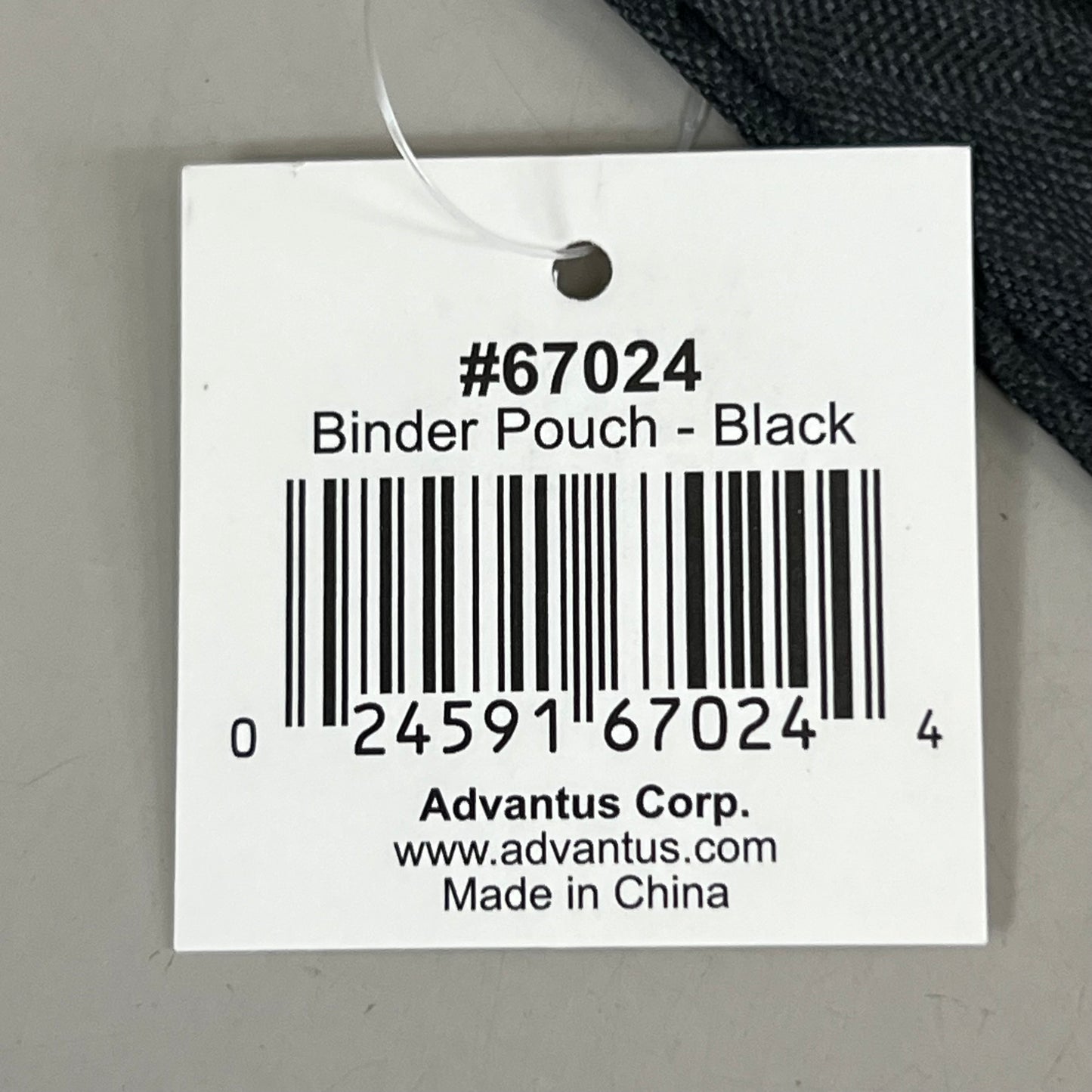 ADVANTUS (3 Pack) Binder Pencil Pouch 6 EA Per Box 10 x 7.38 Black/Clear