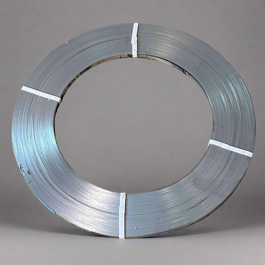 Galvanized Steel Strapping Roll Sz 0.5"W Grey
