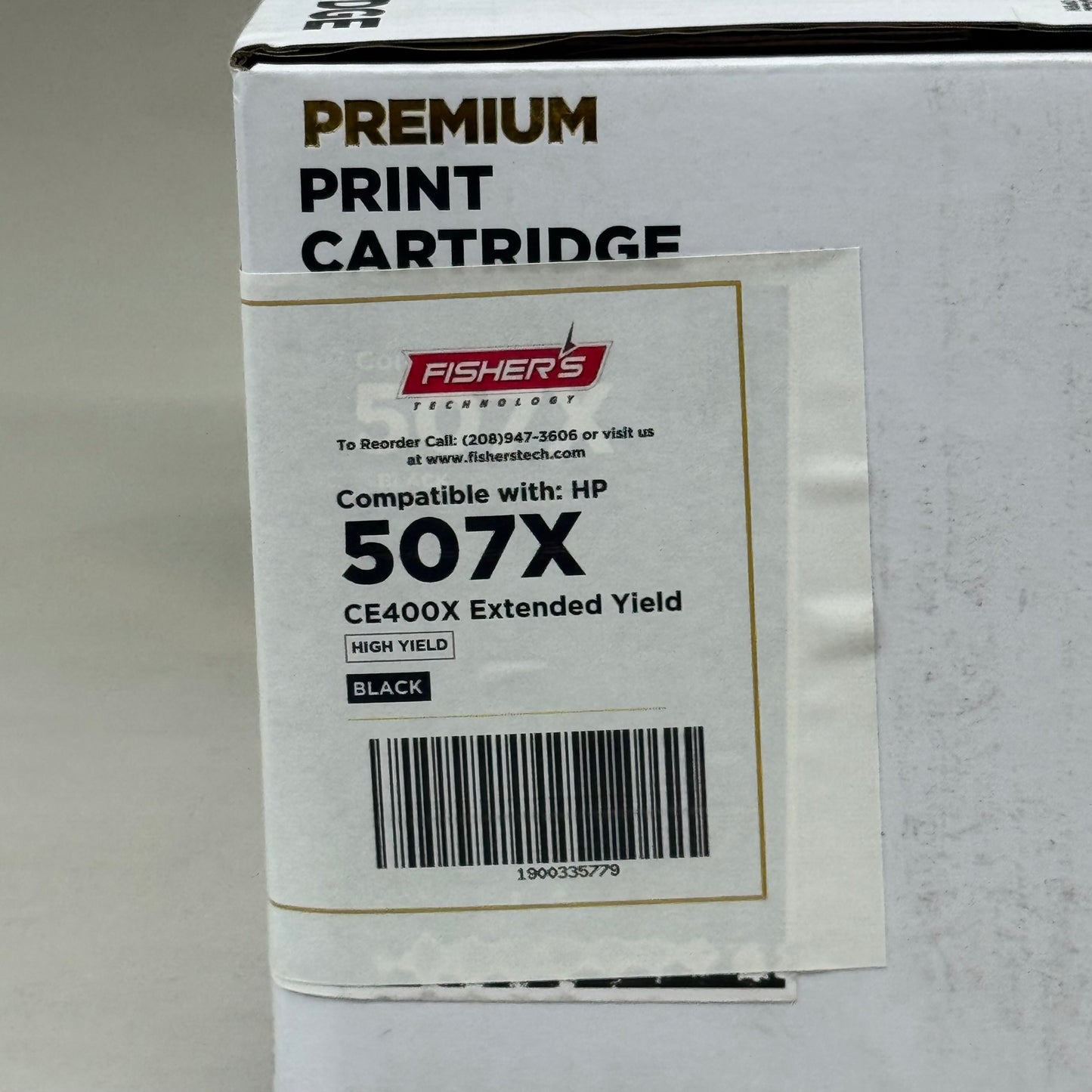 FISHER'S TECHNOLOGY Extended Yield Premium Print Cartridge For HP 507X Black CE400X