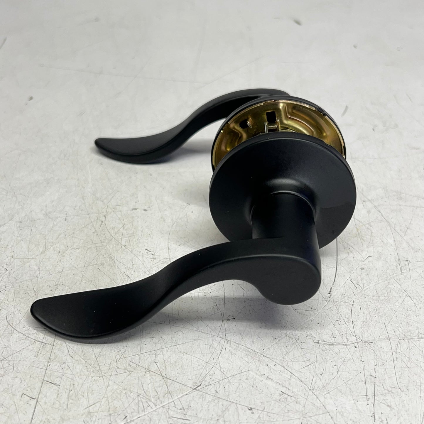 KWIKSET Safe Lock Layton Passage Lever Adjust Backset Matte Black 9SL10000-121