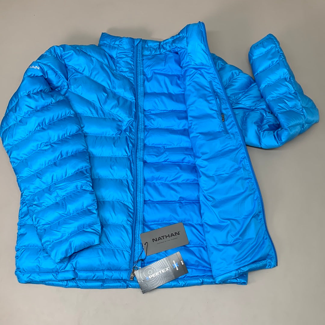 NATHAN Puffer Jacket Pertex Running Men's XL Aster Blue NS550540-60094-XL (New)