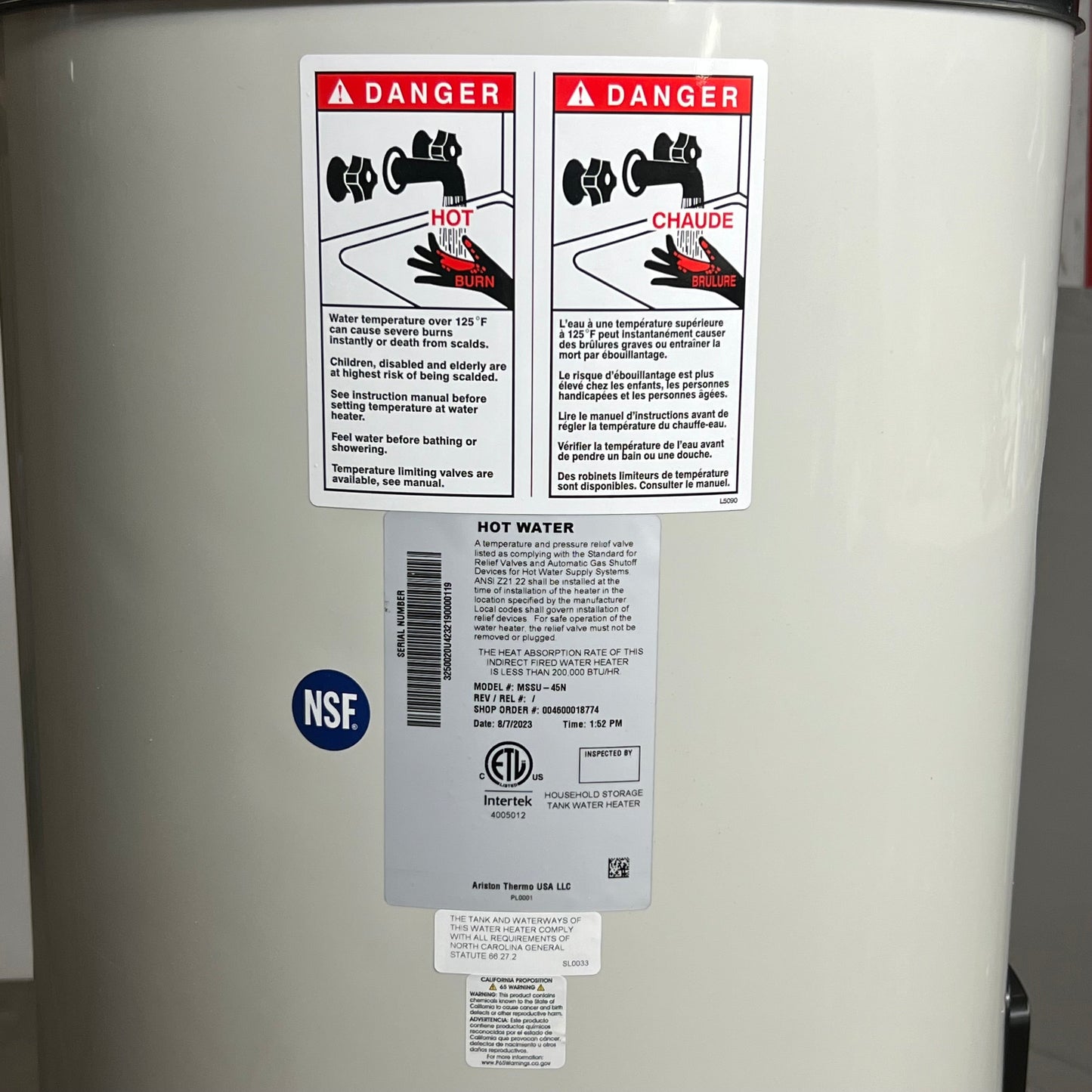 HTP SuperStor Ultra Max Indirect Water Heater 45 Gallon MSSU-45N