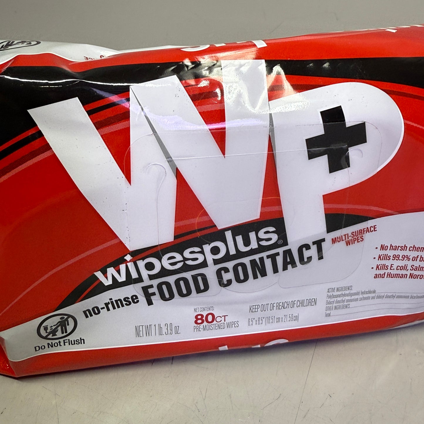 ZA@ WipesPlus No-Rinse Contact Surface Wipes 6 Pack (80 Each, 480 Total) 37608
