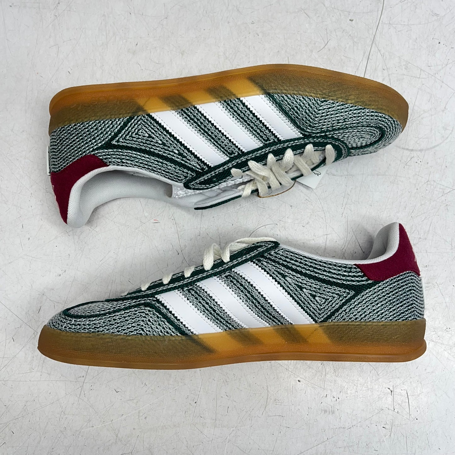 ADIDAS Originals Gazelle Indoor Sneakers W/ Bag Men's Sz 9 Dark Green IG1456