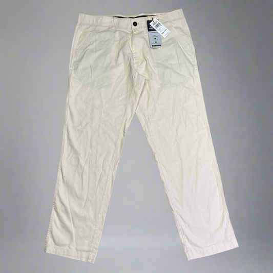 HAGGAR Work To Weekend Everyday Pant Straight Fit Men's Sz 36W X 30L 107 Natural