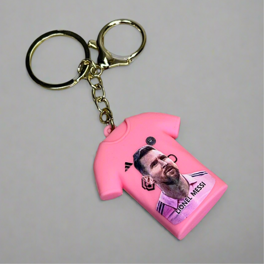 FORVER SPORTS (12 PACK) Messi Soccer Team Jersey #10 Keychain Bright Pink