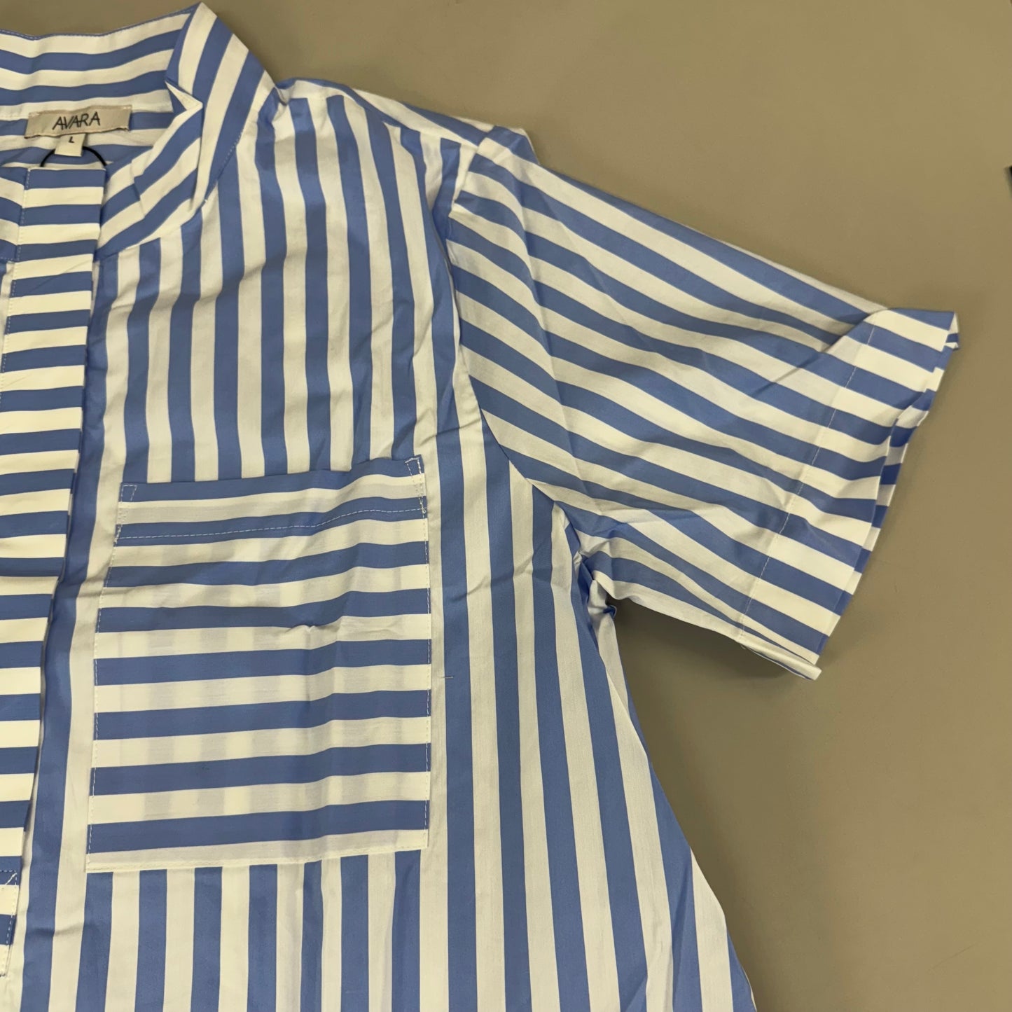 AVARA Emilia Dress Women's SZ L Blue/ White 14706-4