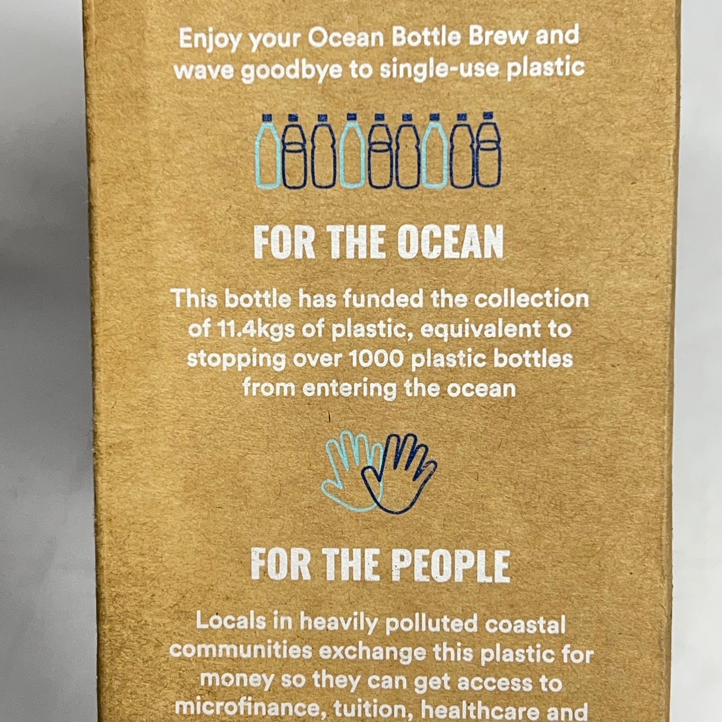 ZA@ OCEAN BOTTLE  Insulated Brew Flask W/ Company Logo Engraved  350 ml - 12 oz Sky Blue