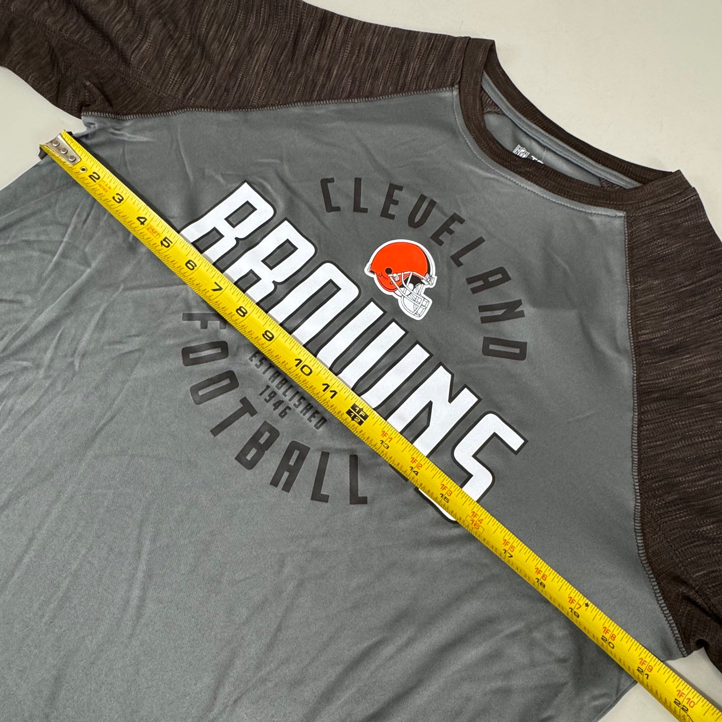 NFL Cleveland Browns Long Sleeve Shirt L Brown/Grey 1802970