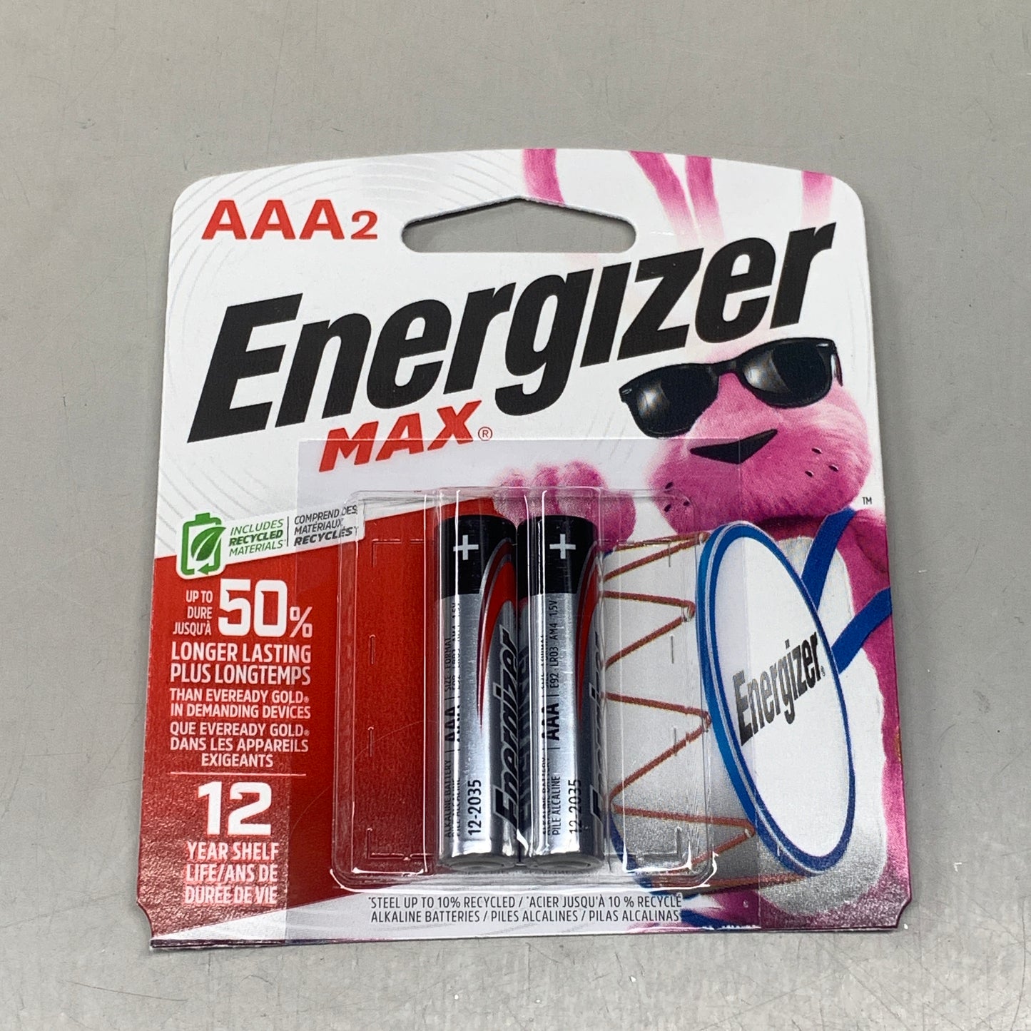 ENERGIZER MAX (4 PACK) AAA Alkaline Batteries 2 Pack (8 Batteries Total) E92BP-2