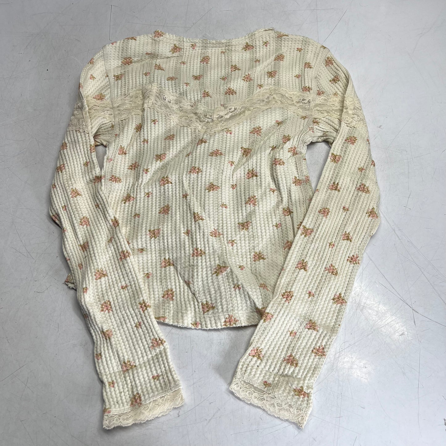 FREE PEOPLE Let's Party Cardi-print Top Women's Sz M Tea Combo 103368676