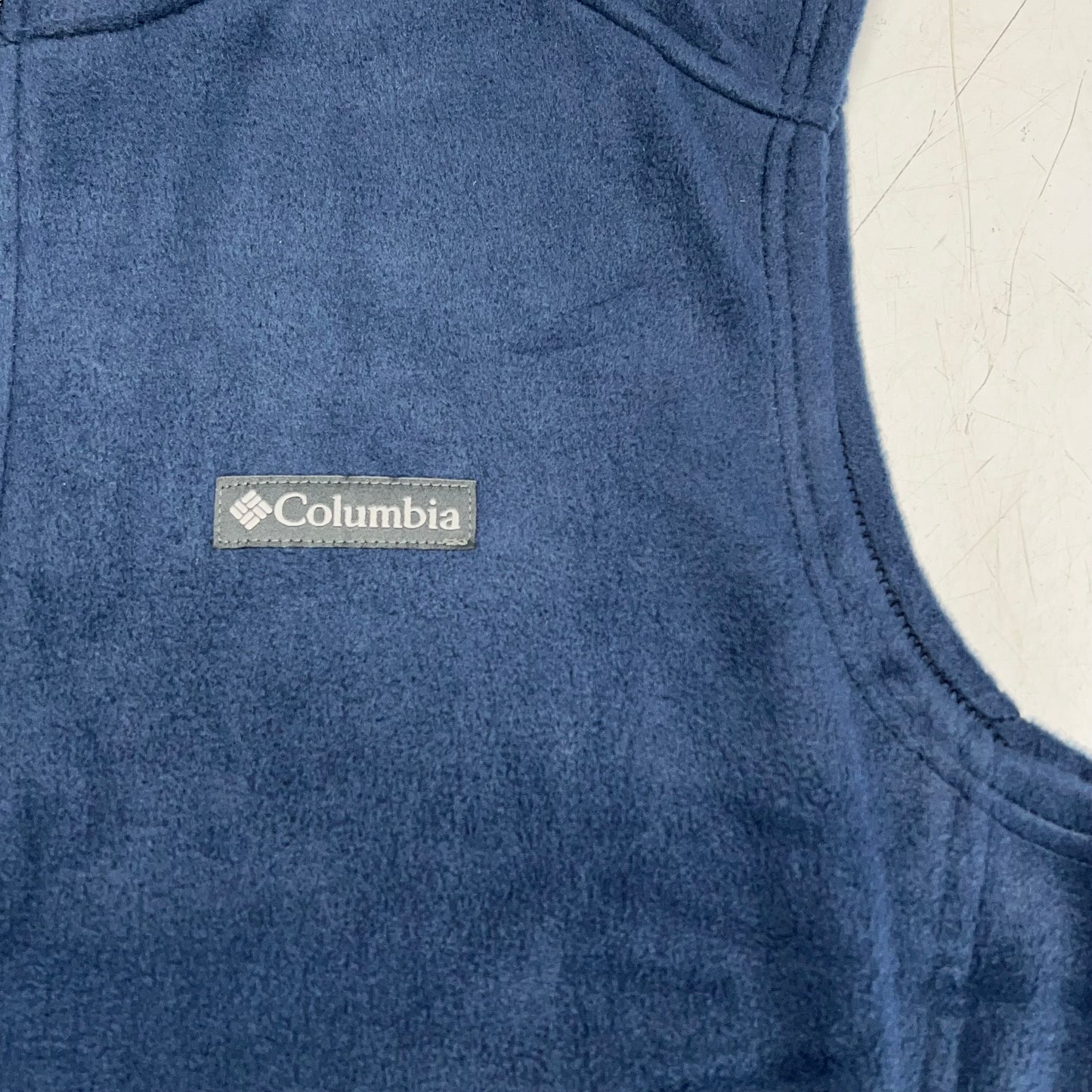 COLUMBIA Steens Mountain Zip Soft Fleece Vest Men's Sz XXL Navy Blue AS1535-464