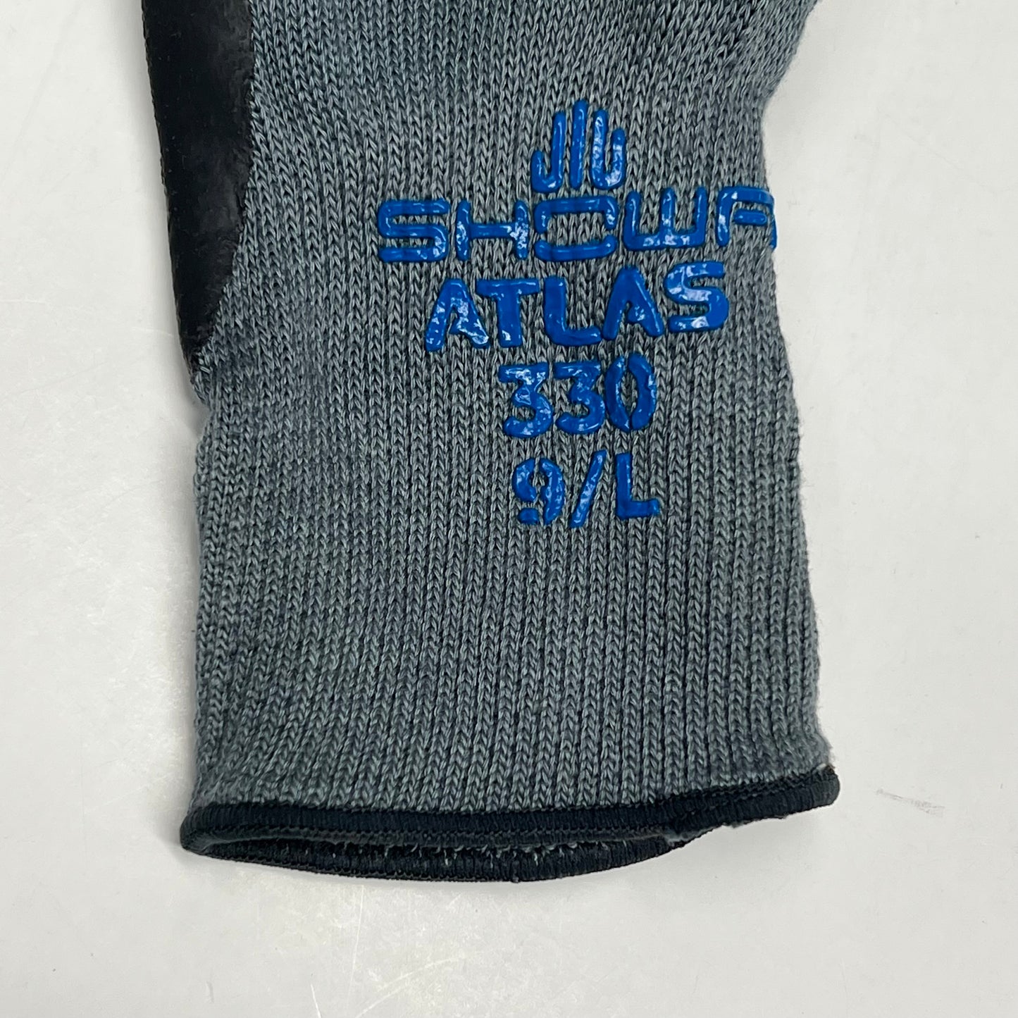 SHOWA (12 PACK) Coated Knit Gloves Rough Latex Unisex Sz L 10 Ga Grey 330L-09