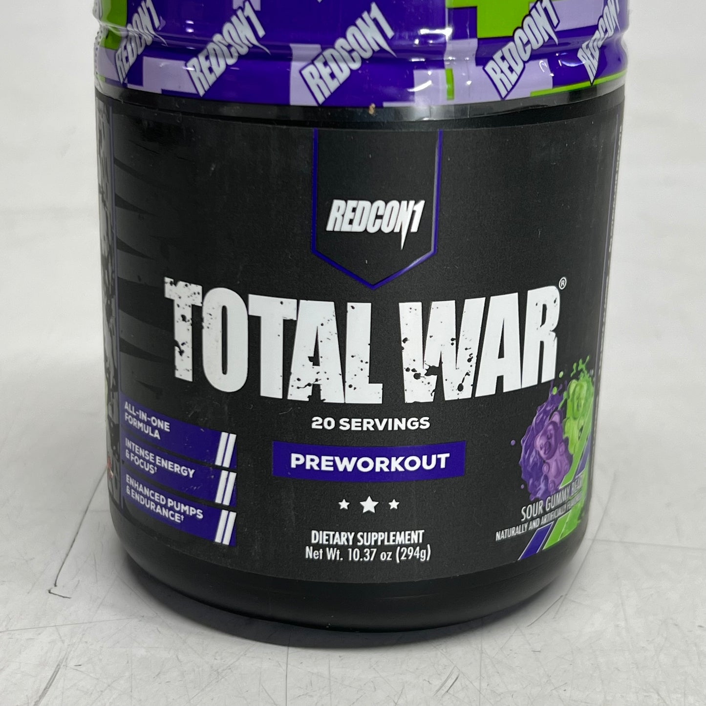 REDCON1 Pre-Workout, Sour Gummy Bear 20 Serving 10.37 oz BB 11/28