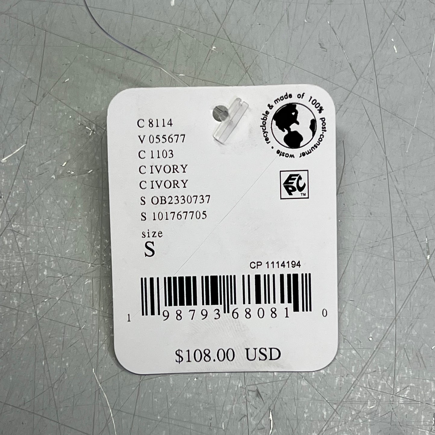 FREE PEOPLE Soft Trading Up Polo Relaxed Fit Women's Sz S  Ivory 101767630