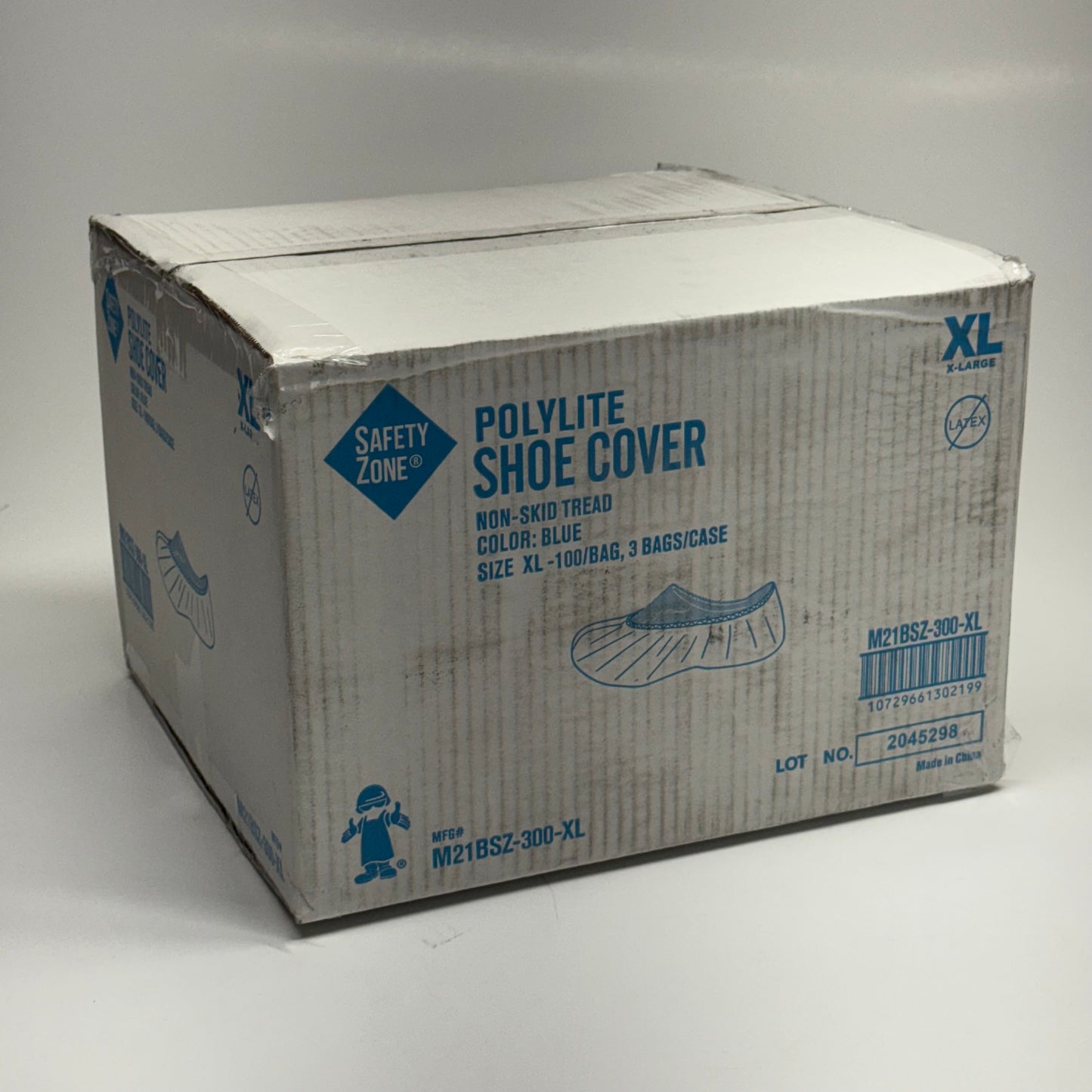 SAFETY ZONE (300 PACK) Polylite Shoe Cover Sz XL, Blue M21BSZ-300XL