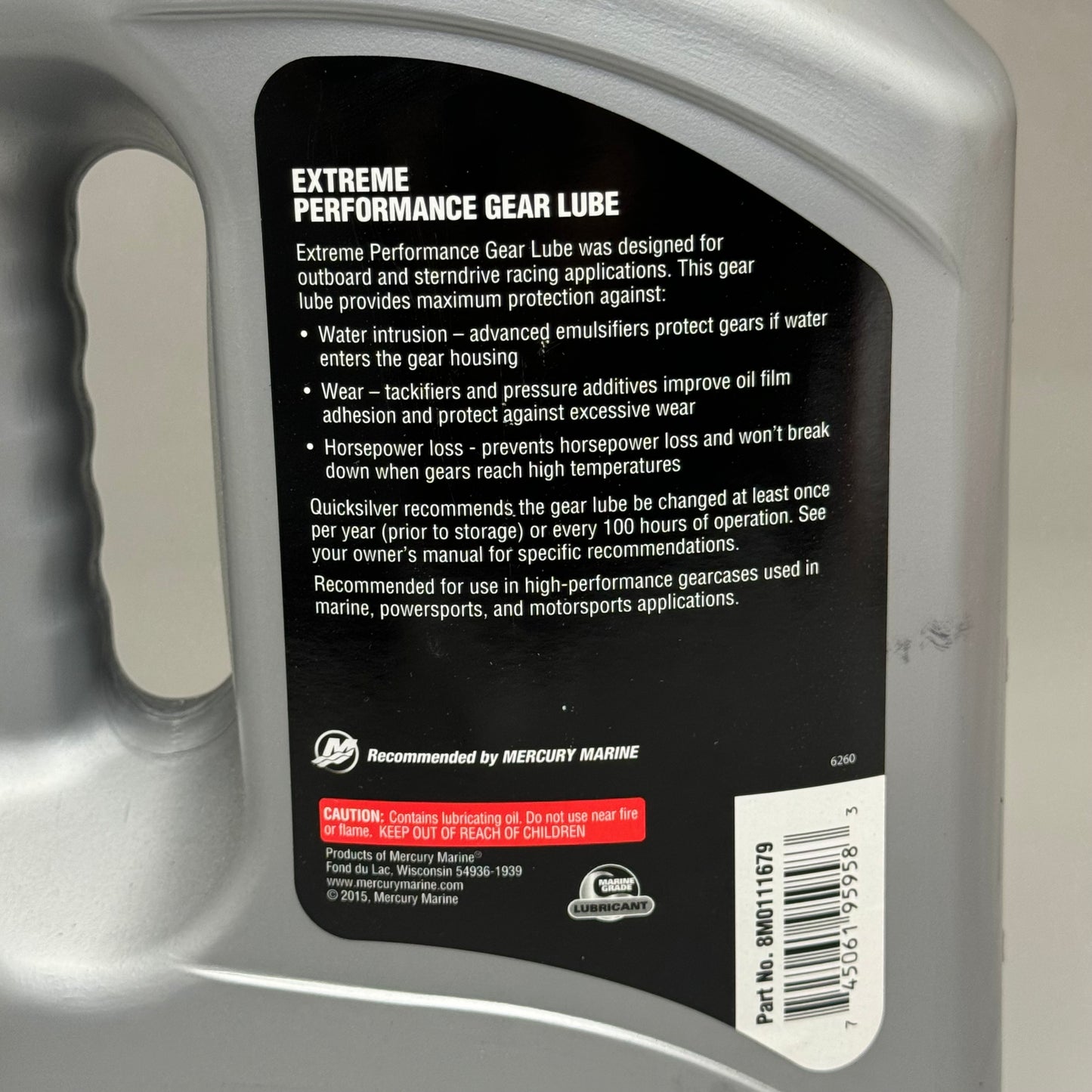 ZA@ QUICK SILVER Extreme Performance Gear Lube 85W90 1 Gallon