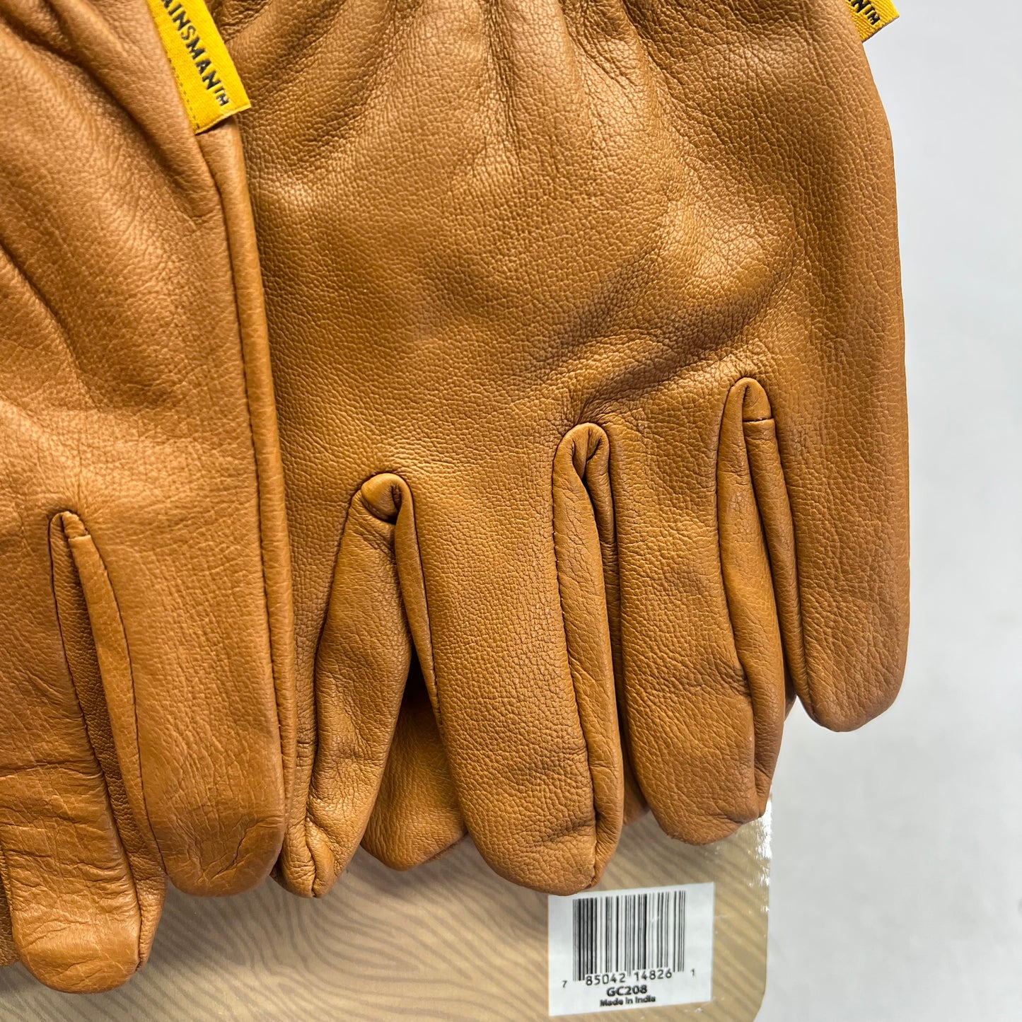 PLAINSMAN (2 PAIRS) Premium Cabretta Leather Gloves  Unisex Sz XL Brown GC208