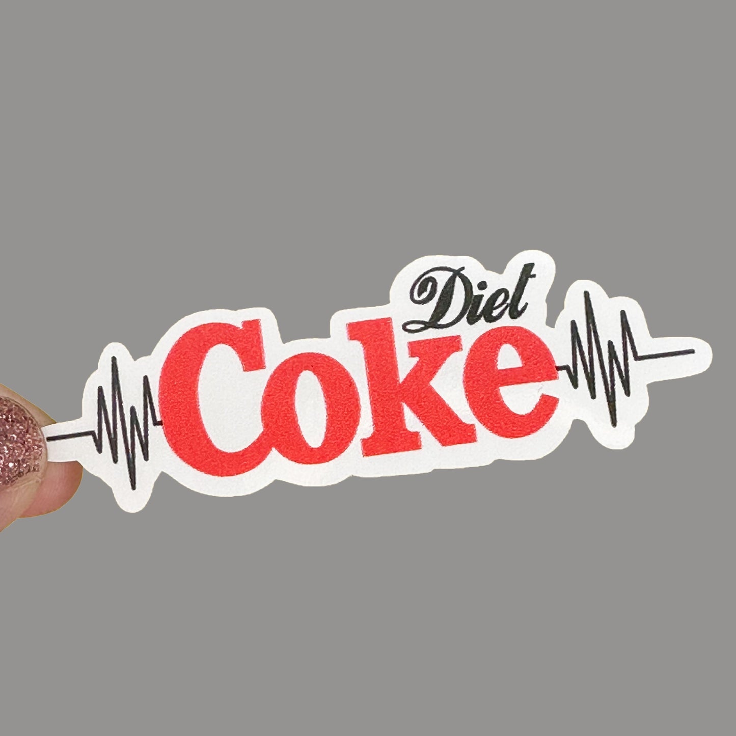 Hales Yeah Design Diet Coke Sticker ~3" at Longest Edge