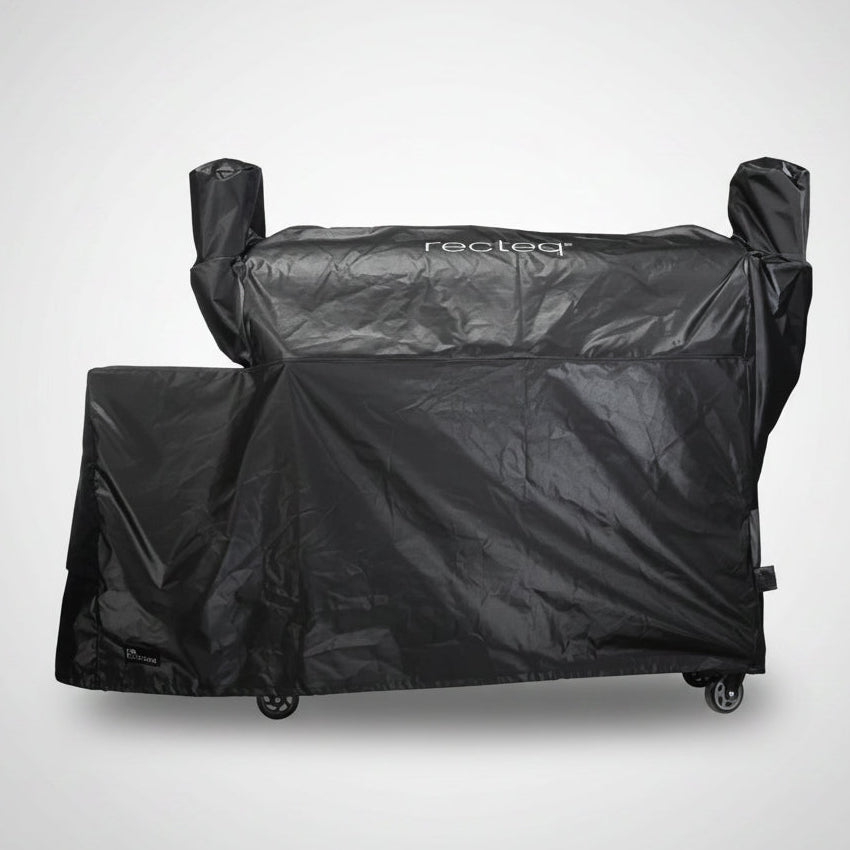 RECTEQ Dual Fire Grill Cover 2-ply Construction 350g Pvc Custom Fit Blk RT-1200