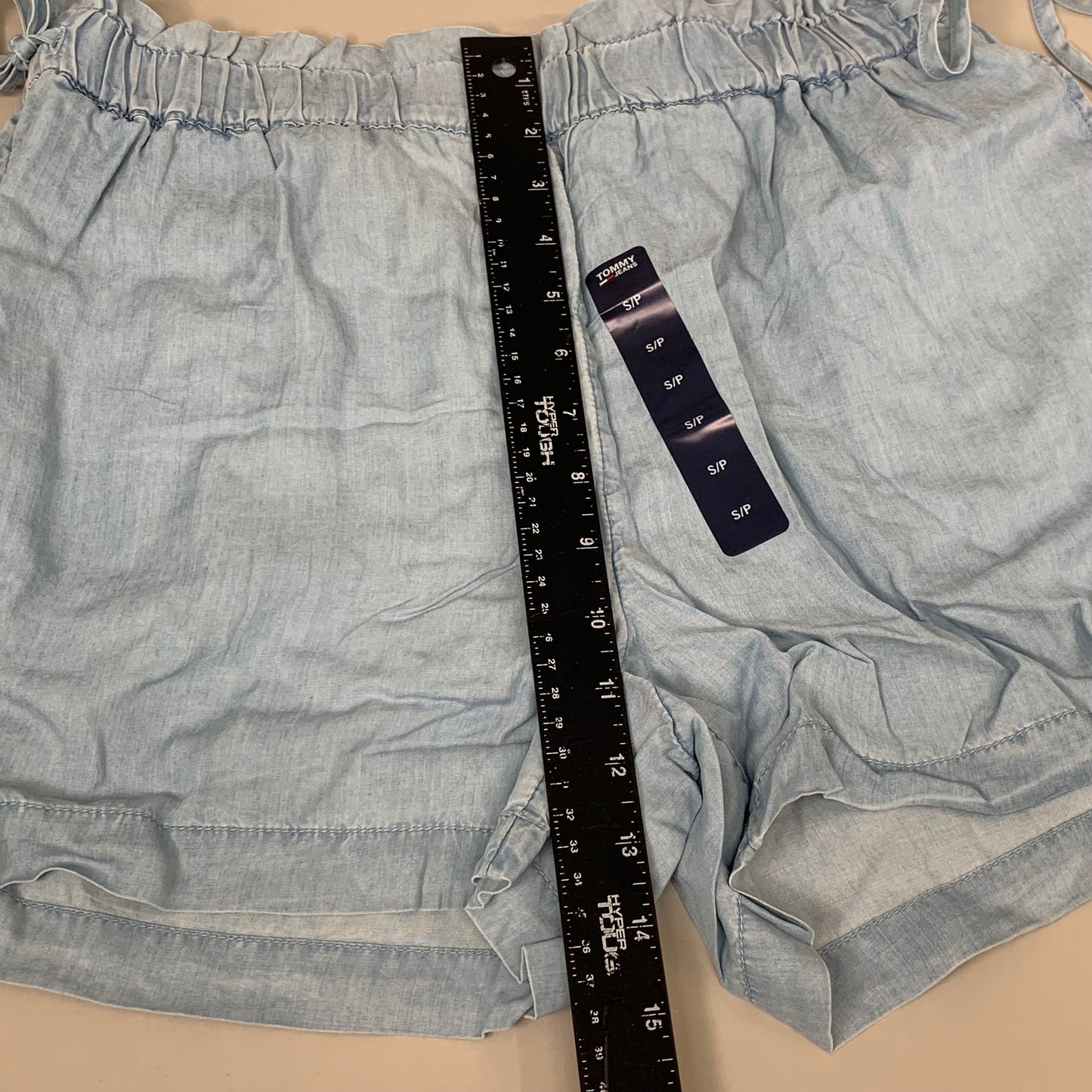 TOMMY HILFIGER JEANS Lyocell Shorts Side Ties Blue Women's SZ S/P