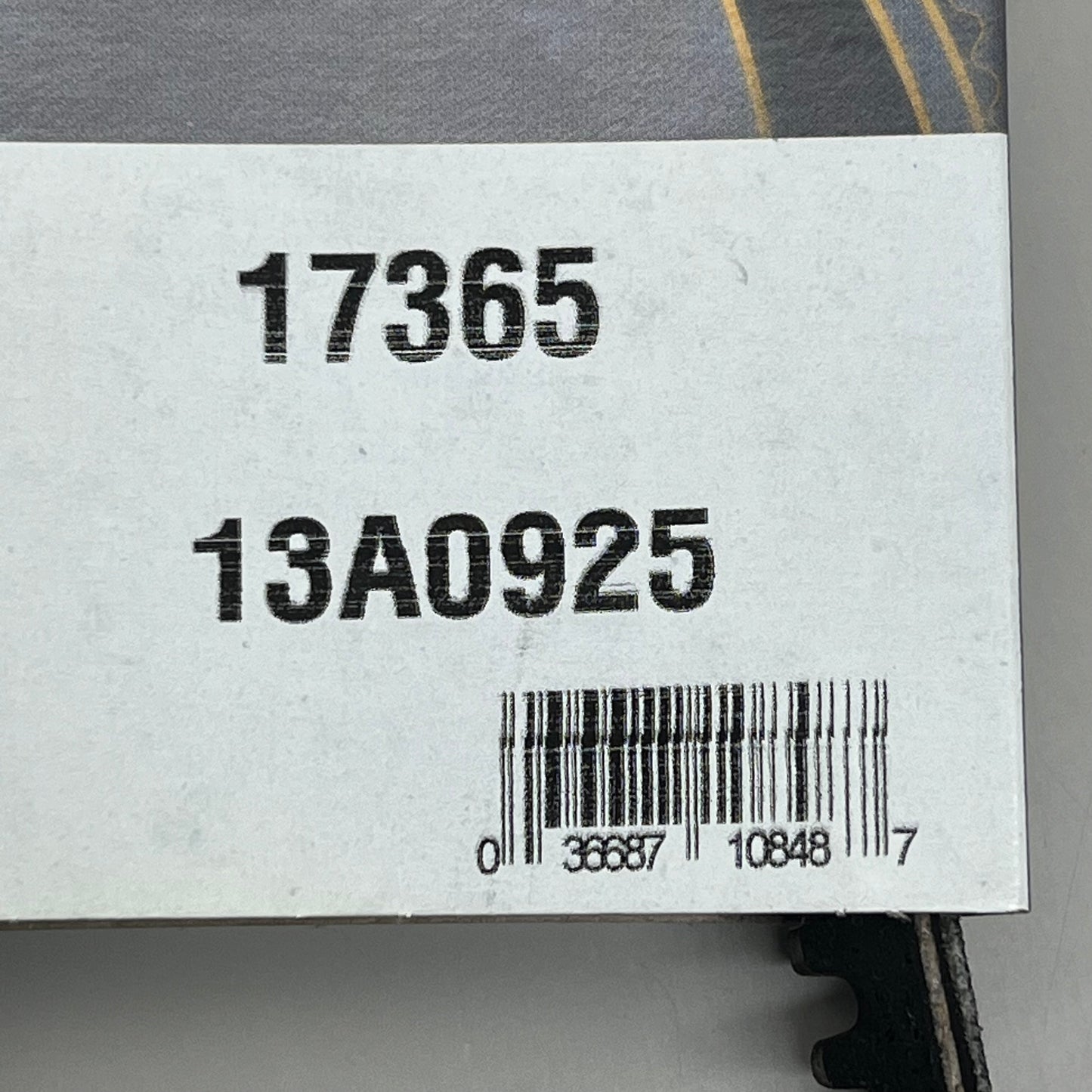 DAYCO V-Belt Top Width .53", Effective Length 36.50", 36 Degree Angle 17365