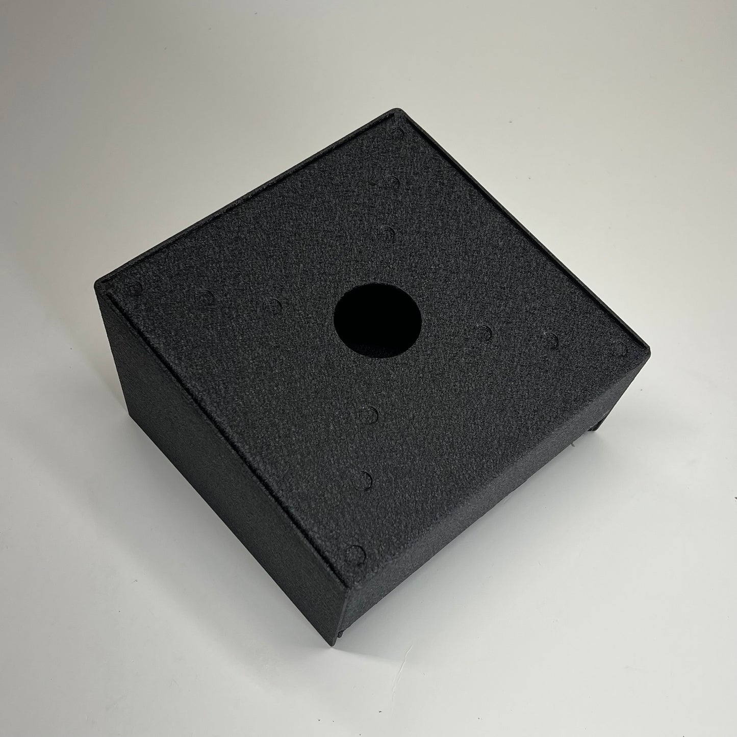 PEDESTAL PRO Square Steel Housing for Low Voltage Security 8" Black MC-CS-08-E