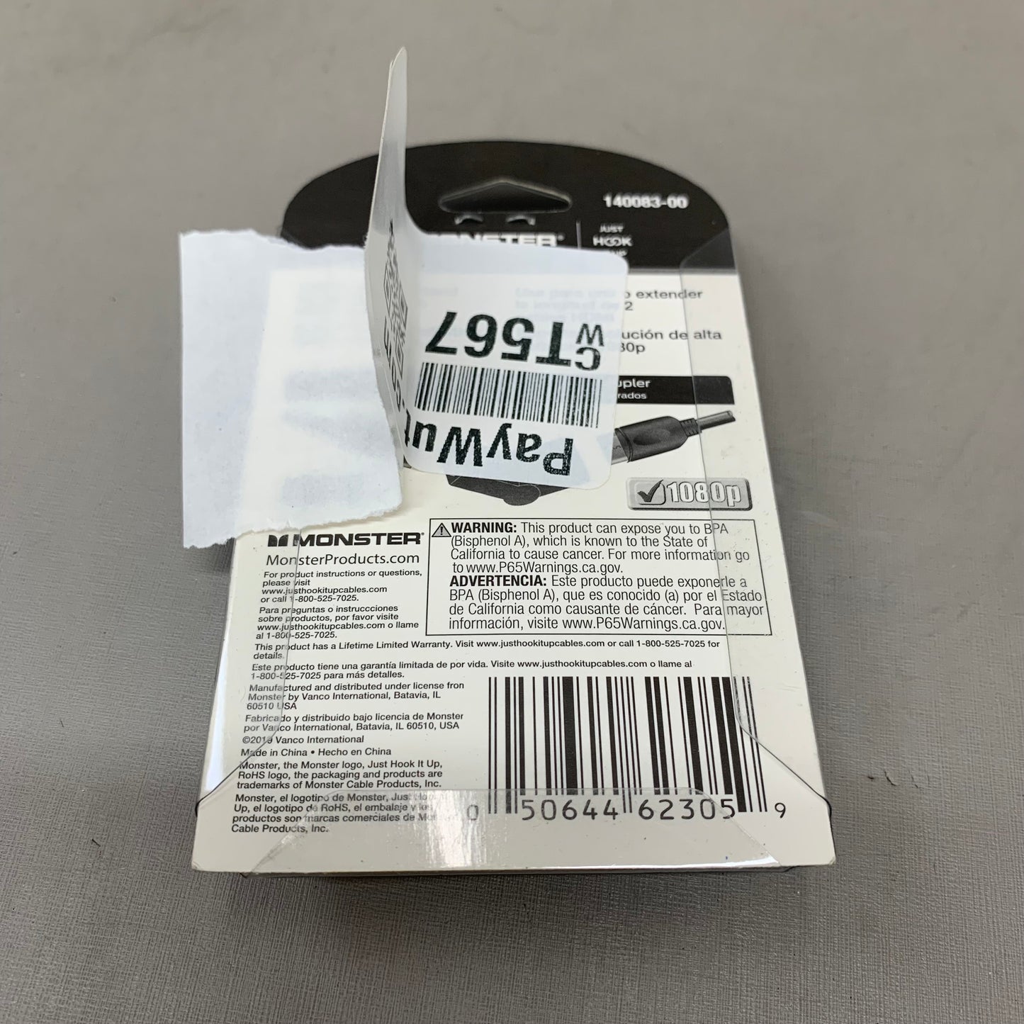 MONSTER Swivel Jack Coupler Blue/Black 140083-00