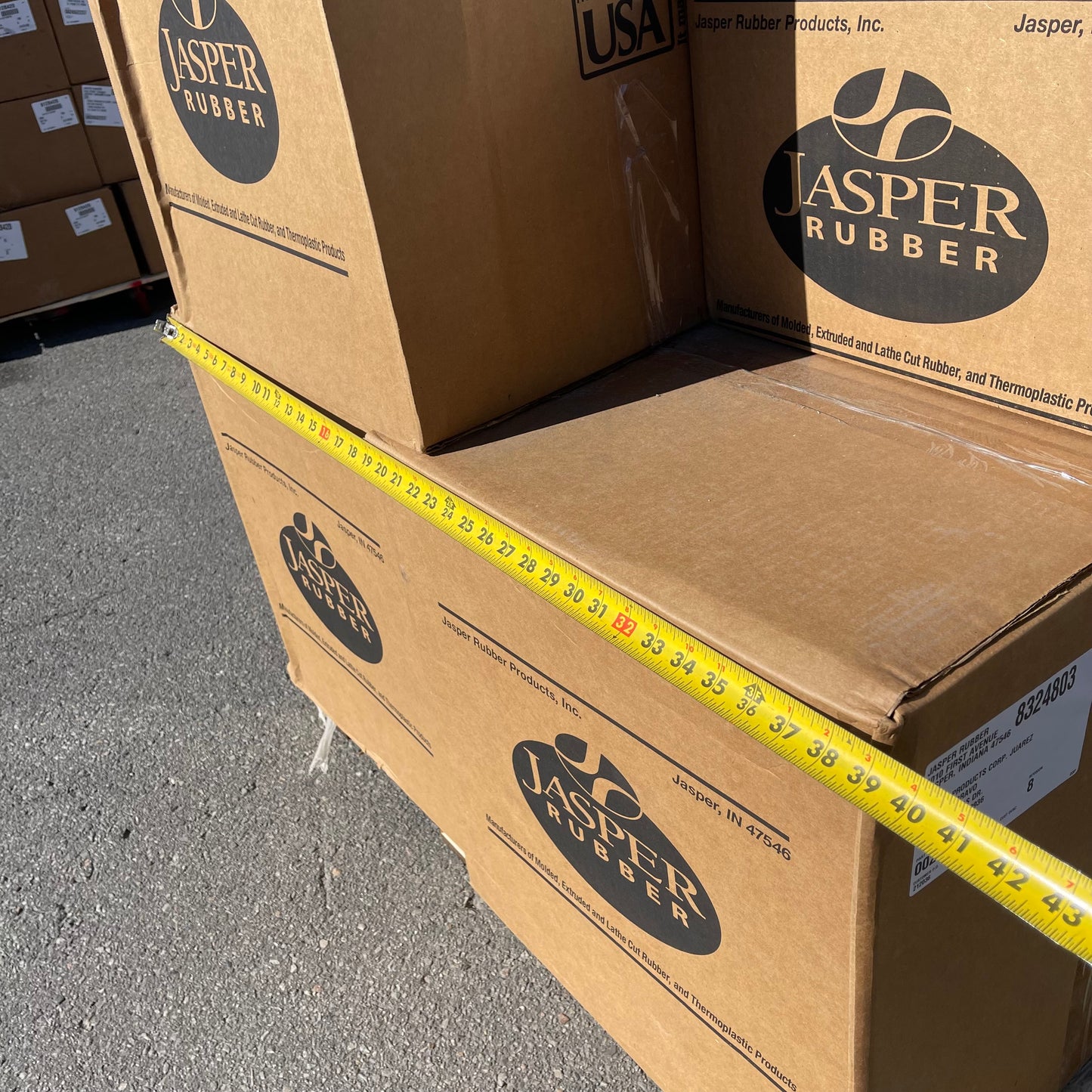 ZA@ Pallet of JASPER RUBBER Round Gaskets 3.5” Dia 002631268 (AS-IS)(A)