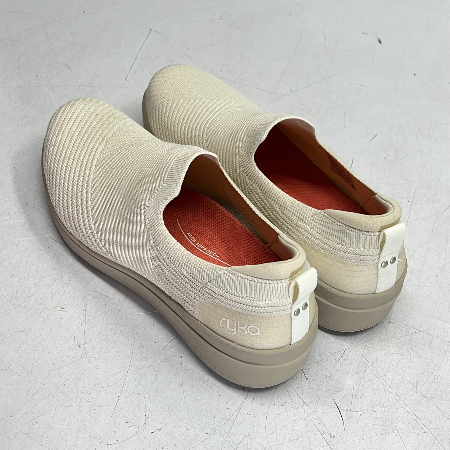 RYKA Washable Stretch Knit Slip-ons - Limitless Women's Sz 11W Birch Beige W302