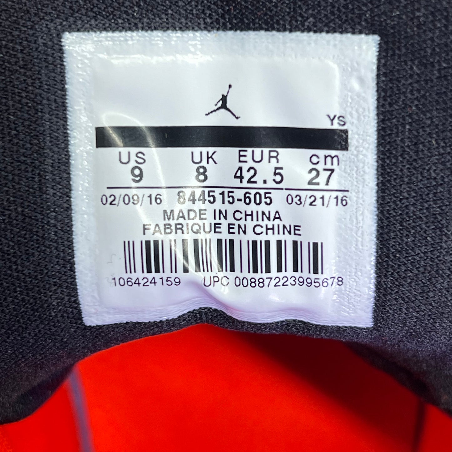 NIKE Air Jordan Infrared Academy GS Basketball Sneakers Men's Sz 9 Gym Red