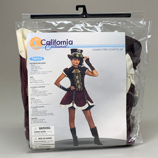 ZA@ CALIFORNIA COSTUMES Tween Steampunk Girl Costume Sz-XL (12-14) 04068 H
