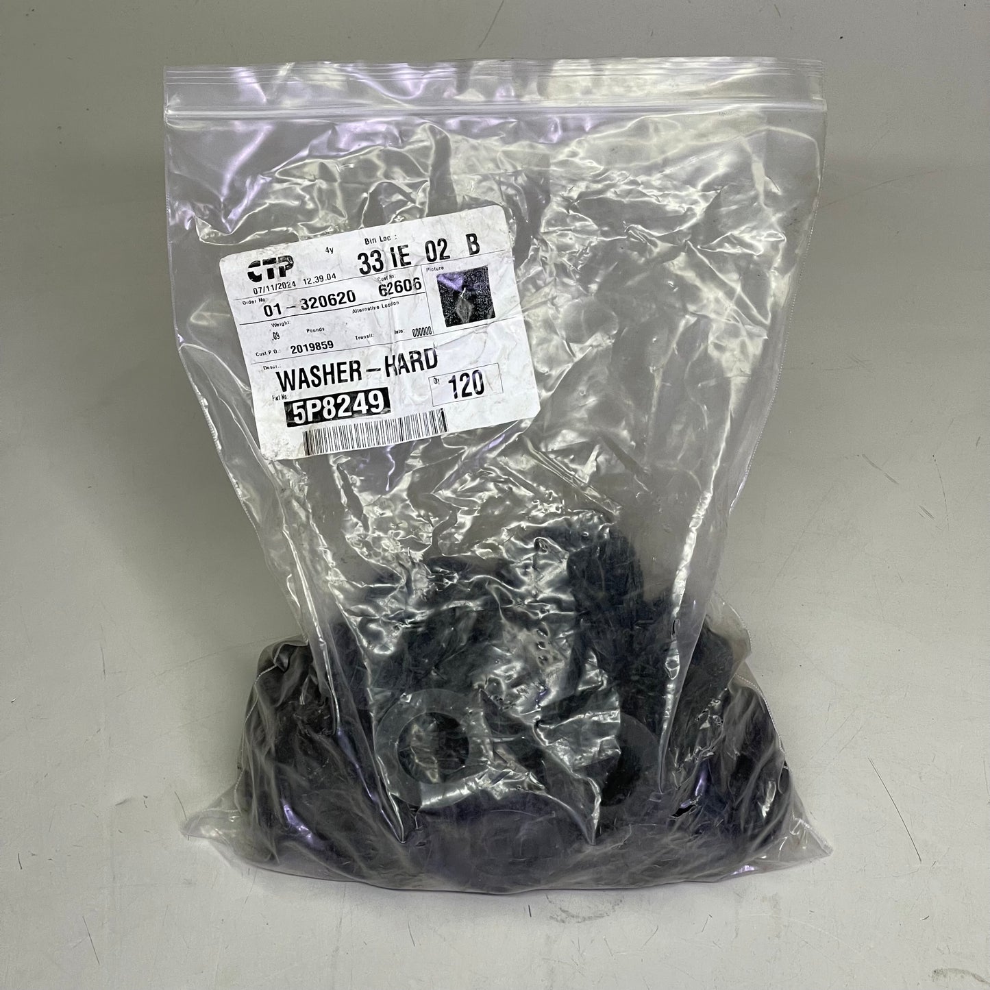 CTP Caterpillar Bucket Tooth Pins, Nuts, And Washers Black