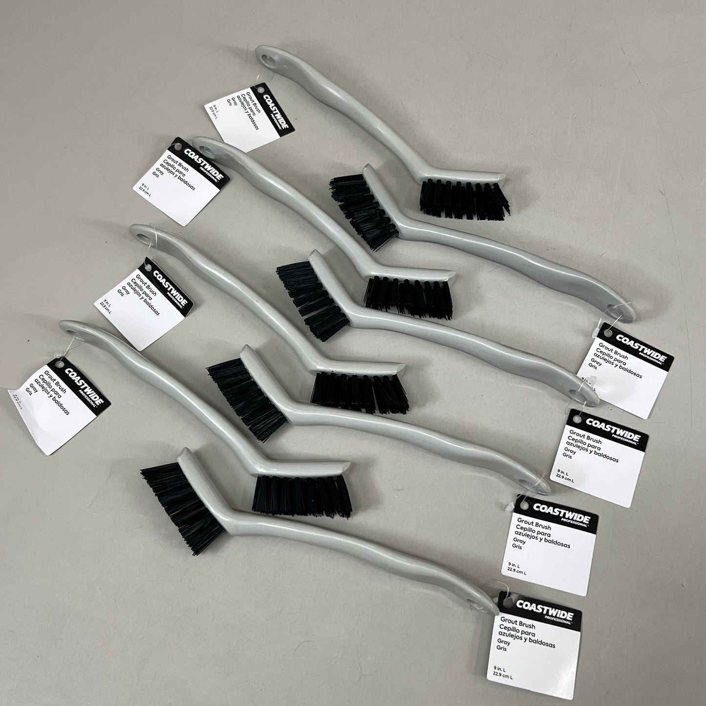 COASTWIDE (8 Pack) Grout Brush 9" Gray