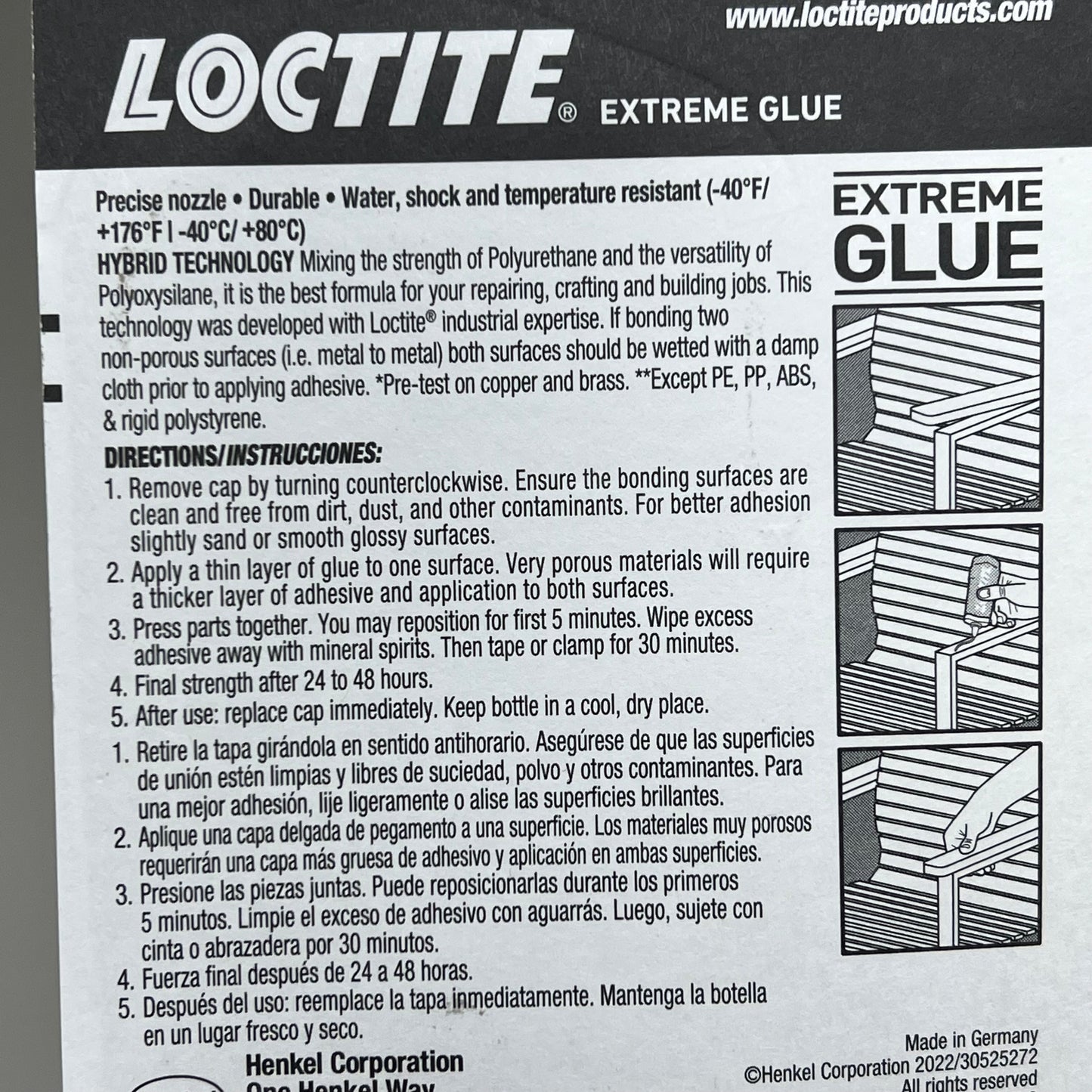 HENKEL LOCTITE (3 PACK) Extreme High Strength & Durability Glue 1.62oz 2951269