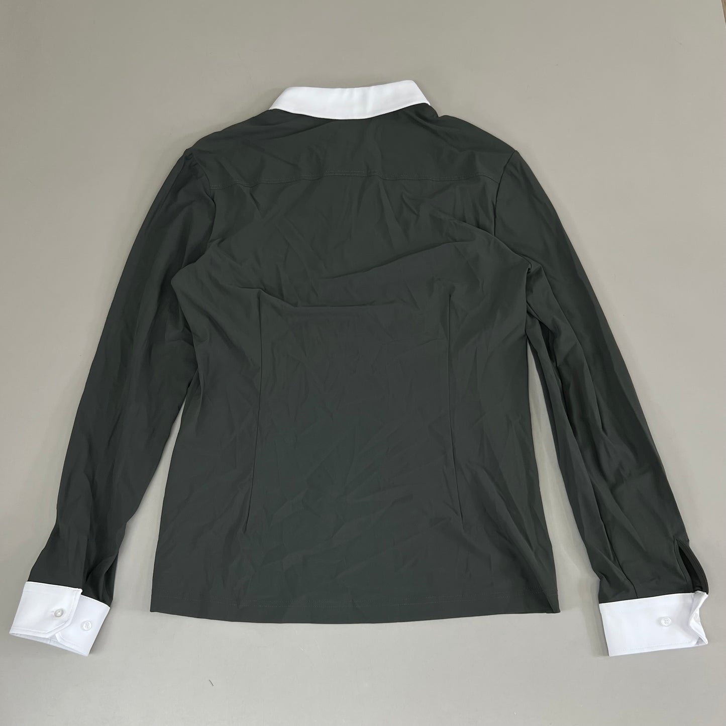 SAMSHIELD Smith Long Sleeves Equestrian Polo Women's Sz L Mineral