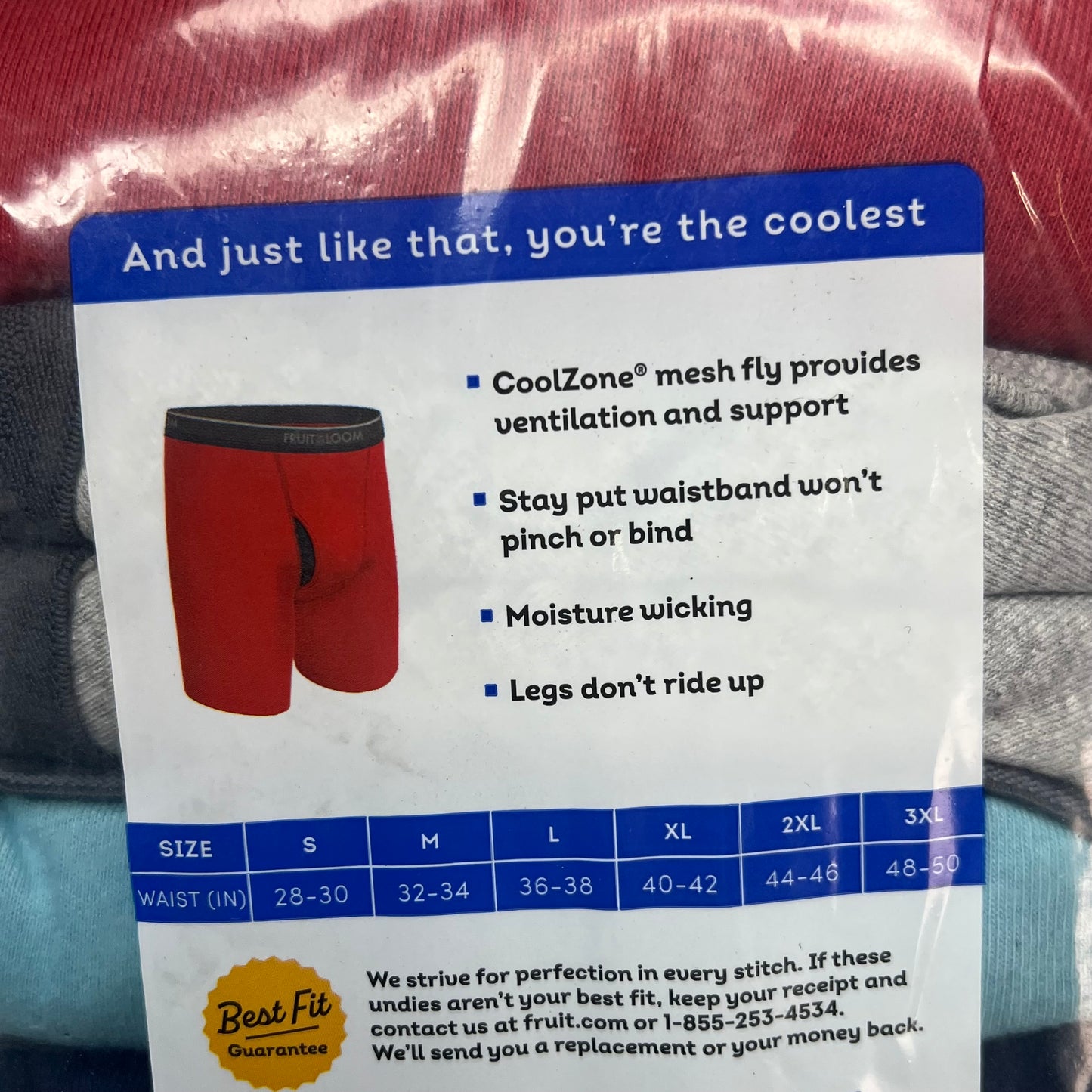ZA@ FRUIT OF THE LOOM (5 PACK) Eversoft Breathable Fabric Briefs Men's Sz XL Assorted Colors 5BL7CTQ