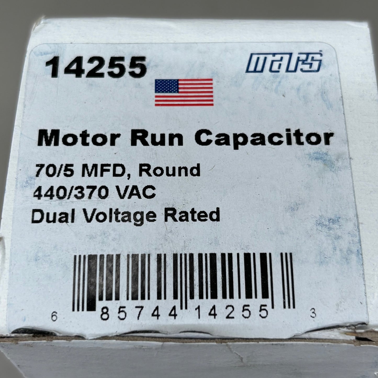 MARS Aluminum Motor Run Capacitor Round 70/5 MFD 440/370 VAC Dual Voltage 14255