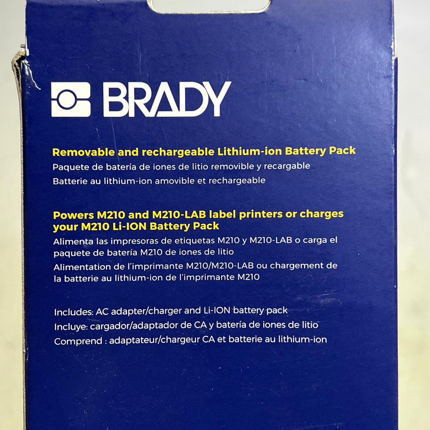 BRADY Battery Pack & AC Adapter Power Kit For M210 Label Maker M210-PWR-KIT