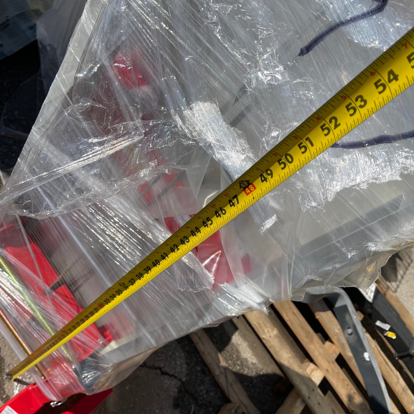 WESCO Hand Winch Lifter, Counter Balance Straddle 68"x47"x29", 500 lbs cap Red 273517 (B)